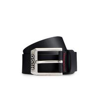HUGO Leather belt with logo buckle - Style Gelio-C_Sz40, 50480441 Black 42