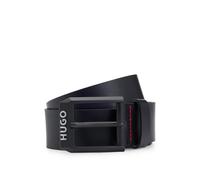 HUGO Leather belt with matte-black logo-trim buckle - Style Gelio-B_Sz40, 50503404 Black 30