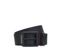 HUGO Leather belt with matte-black logo-trim buckle - Style Gelio-B_Sz40, 50503404 Black 46