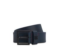 HUGO Leather belt with stacked-logo keeper - Style Giove-HU-GO-St_Sz35, 50522495 Dark Blue 36
