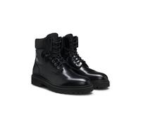 HUGO Leather boots with cushioned collar and lug sole - Style Draven_halb_bo, 50552712 Black 6