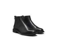 HUGO Leather boots with logo trim - Style Lysander_halb_lt, 50557722 Black 6
