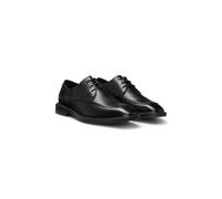 HUGO Leather Derby shoes with double stitching - Style Gryff_Derb_pllt, 50541739 Black 8