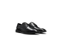 HUGO Leather Derby shoes with embossed logo - Style Gryff_Derb_lt, 50529049 Black 10.5