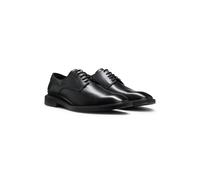 HUGO Leather Derby shoes with embossed logo - Style Gryff_Derb_lt, 50529049 Black 6.5