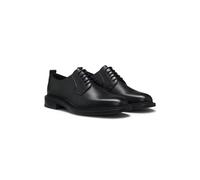HUGO Leather Derby shoes with embossed logo - Style Lysander_derb_pllt, 50552580 Black 8