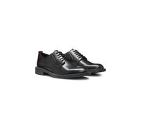 HUGO Leather Derby shoes with logo detail - Style Lysander_derb_bo, 50548654 Black 8