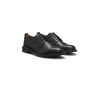 HUGO Leather Derby shoes with logo tab - Style Lysander_derb_lt, 50557696 Black