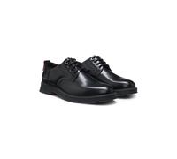 HUGO Leather Derby shoes with rubber outsole - Style Lenner_derb_boey, 50557709 Black 7