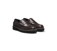 HUGO Leather loafers with lug outsole - Style Draven_loaf_bo, 50552688 Dark Brown 10