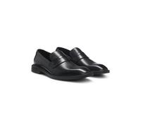 HUGO Leather loafers with penny trim - Style Gryff_loaf_ltpl, 50548435 Black 11