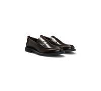 HUGO Leather loafers with penny trim - Style Varian_loaf_bo, 50548591 Dark Brown 11