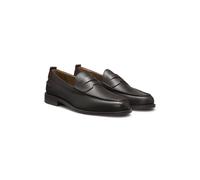HUGO Leather loafers with penny trim - Style Varian_loaf_ltpe, 50557726 Dark Brown