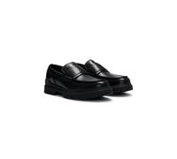 HUGO Leather moccasins with double stitching - Style Ryan_Mocc_pllt, 50536158 Black 7