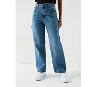 HUGO Leni Relaxed Fit Jeans, Medium Blue, Size 28, Women Medium Blue