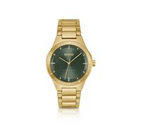 HUGO Three Hand Quartz Movement Watch Gold Colored #LIT Collection with Gold Colored Stainless Steel Bracelet - 1530449