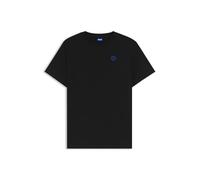 HUGO Logo-Badge T-Shirt in Cotton Jersey Black