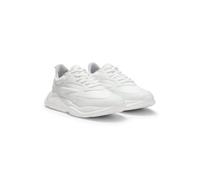 HUGO Logo-counter trainers with canvas-effect fabric - Style Leon_Runn_cvpu_N, 50536960 White 9