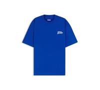 HUGO Mens Nohatio Logo-Flag T-Shirt in Cotton Jersey