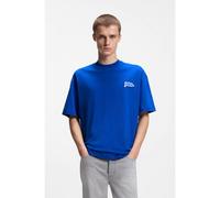 HUGO Logo-flag T-shirt in cotton jersey - Style Nohatio, 50556411 Blue M