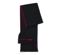 HUGO Logo-label hat and scarf set with wool - Style Zaschel Set, 50517757 Black pcs.