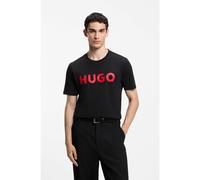 HUGO Logo-print T-shirt in cotton jersey - Style Dulivio, 50467556 Black XXL
