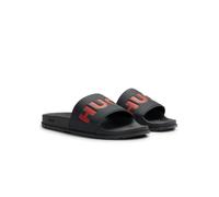 Hugo Match Mens Slides With Logo Strap NOS - Black PVC - Size UK 9