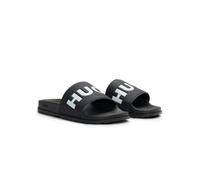 Hugo Match Mens Slides With Logo Strap NOS - Black PVC - Size UK 11