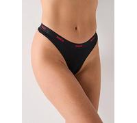 HUGO Logo Thong, Black, Size S, Women Black