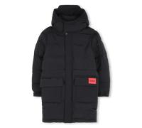 Hugo - Long Down Jacket - Black - Boy - 12 Years