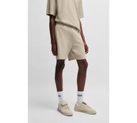 HUGO Loose-fit shorts in a waffle-structured cotton blend - Style Nuwafflo, 50534451 Light Beige XL