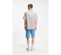 HUGO Loose-fit T-shirt in cotton with rear logo artwork - Style Nalono, 50509776 Light Purple S