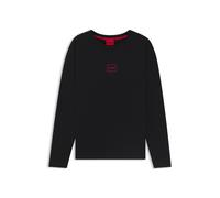 HUGO Loungewear top in stretch cotton with logo - Style Laze Longsleeve, 50525229 Black XL