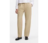 HUGO Low-waisted cotton trousers with paracord belt detail - Style Hulisea-2_B, 50569273 Light Beige 16