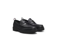 HUGO Lug-sole loafers in grained leather - Style Draven_loaf_sglt, 50573024 Black 11