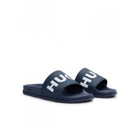 Hugo Match Mens Slides With Logo Strap NOS - Dark Blue PVC - Size UK 9