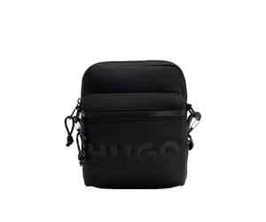 HUGO Men Nosh Ns Zip Reporter Crossbody Bag, Black, One Size