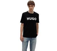 HUGO Men T-Shirt Black/White 002 Large