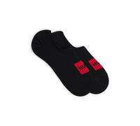 HUGO Two-pack of invisible socks with red logo labels - Style 2P LOW CUT LABEL CC, 50468123 Black 9-11