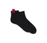HUGO Men's 2p Sh Woven Label Cc Short Socks, Black 1, 39-42