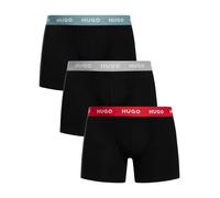 HUGO Men's 3 Pack Boxer Briefs, Black