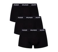 HUGO Men's 3 Pack Cotton Stretch Trunks, Black