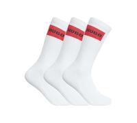 3 Pack Label Quarter Socks White/Red One Size