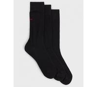 HUGO Mens 3-Pack of Regular Length Socks with Logo Details NOS - Dark Blue 401