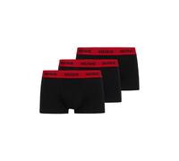 Hugo Mens 3 Pack Trunks in Black Cotton - Size 2XL