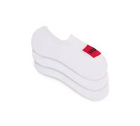 HUGO Mens 3p Lc Label Cc Invisible Socks, White100, 6-8 UK