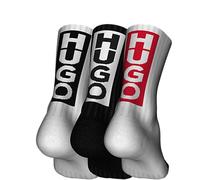 HUGO Men's 3P QS BACK LABEL CC Short Socks, Open Miscellaneous960,