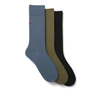HUGO Mens 3P RS UNI CC Three-pack of logo-detail socks in a regular length