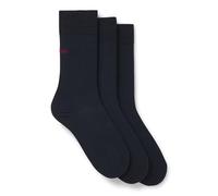 HUGO Mens 3P RS UNI CC Three-pack of logo-detail socks in a regular length