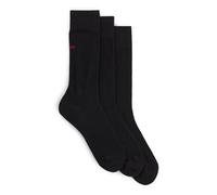 HUGO for man. 50493253 3 Pair Pack of Standard Long Socks black (39-42), Homewear, Cotton
